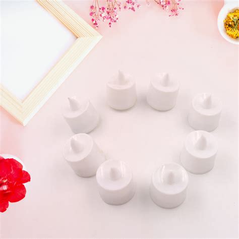 Pink Flameless LED Tealights - Decor Candles (8pc) | DeoDap