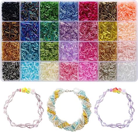 28 Colors Glass Bugle Seed Beads (28 Color) | Michaels