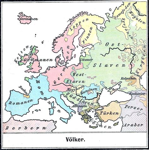 Main ethnic groups in Europe, 1899. - Maps on the Web