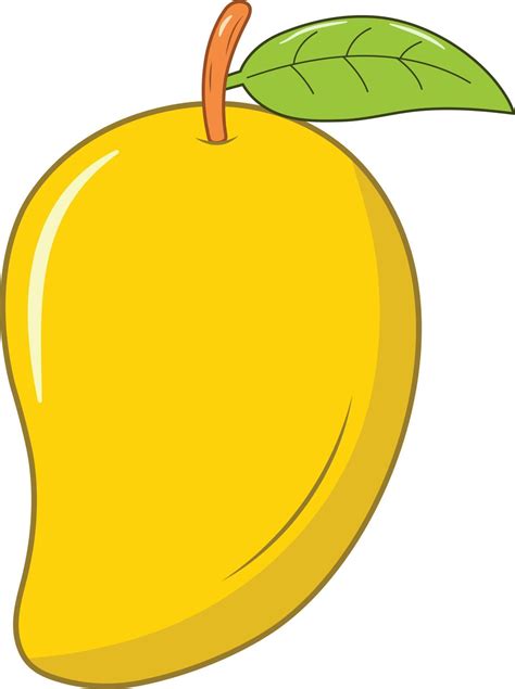 Mango Clip Art Vector Illustration | Fruits drawing, Mango images ...