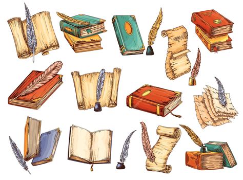 45+ Free Hand Open Book Vector Set
