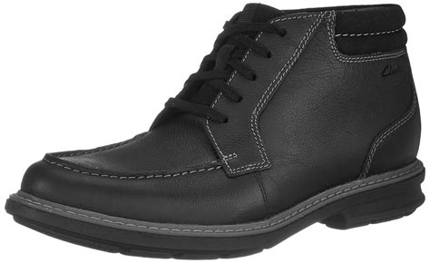 Buy Clarks Men's Black Leather Boots - 7 UK (41 EU) (26145349) at Amazon.in