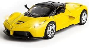 PEZYOX 1/32 Ferrari Race Model Car and LaFerrari Toy Car, Pull Back ...