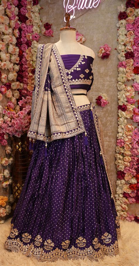 HO Silk Lehenga with Gota Patti Work, Heavy Blouse & Border Dupatta ...