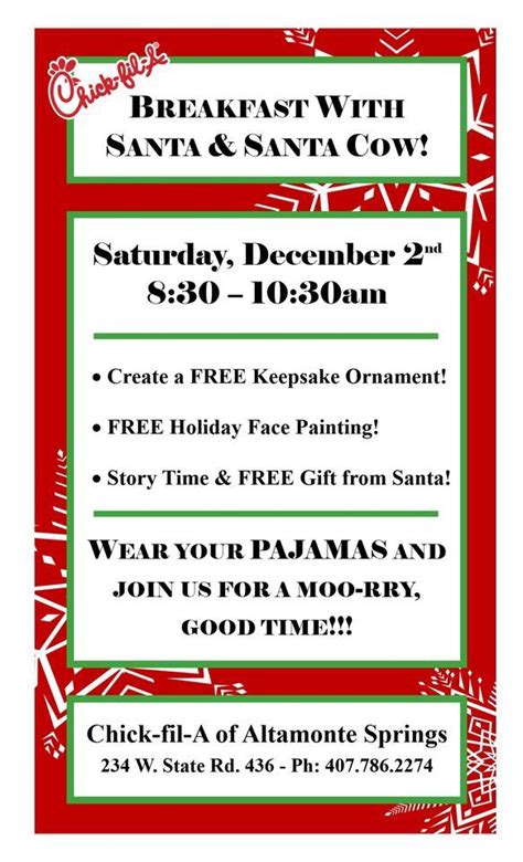 Breakfast with Santa & Santa Cow , Chick-fil-A Altamonte Springs FSR ...