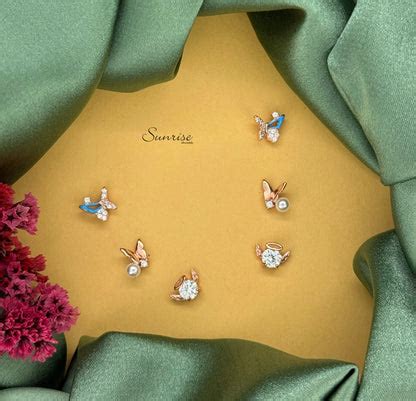 ROSE GOLD EARS PIERCING -3 PIECE SET – Sunrise Silversmiths
