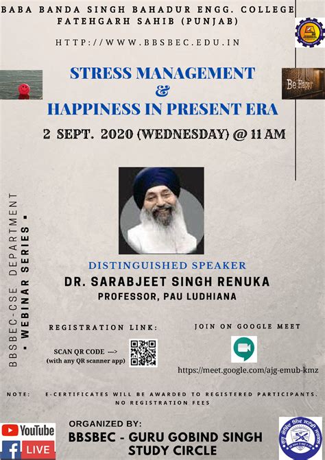 Webinar on Stress Management and Happiness in Present Era | Baba Banda ...
