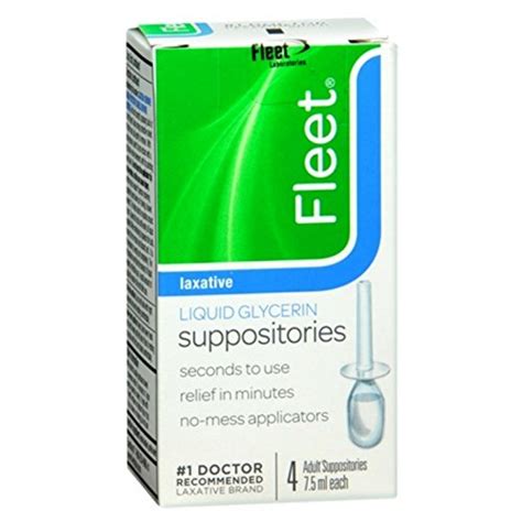 Fleet Liquid Glycerin Suppositories for Adult Constipation, 4 Count ...