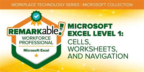 Microsoft Excel Level1: Cells, Worksheets, & Navigation| 1.6.23 ...