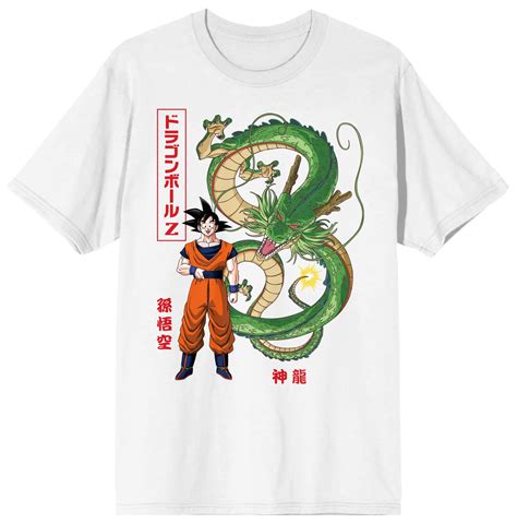 Dragon Ball Z Goku and Shenron Men's White T-Shirt, Large - Officially ...