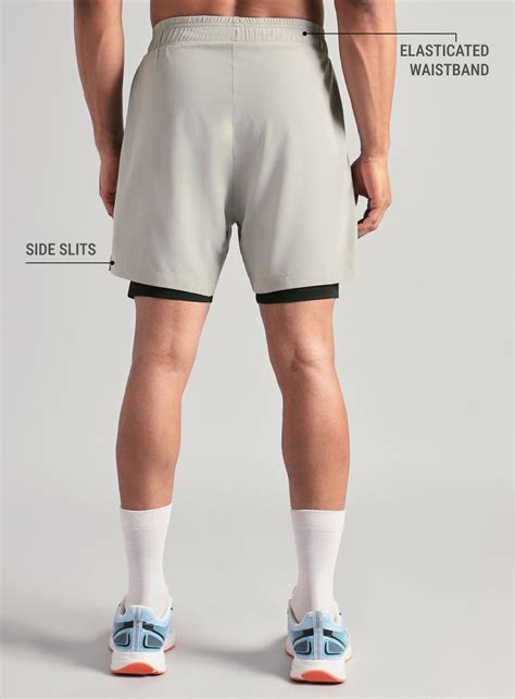 Buy Men's Run Elevate Grey Integrated Shorts Online in India | Cult Store