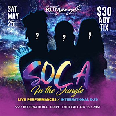 SOCA IN THE JUNGLE, Rum Jungle, Orlando, 25 May to 26 May | AllEvents.in
