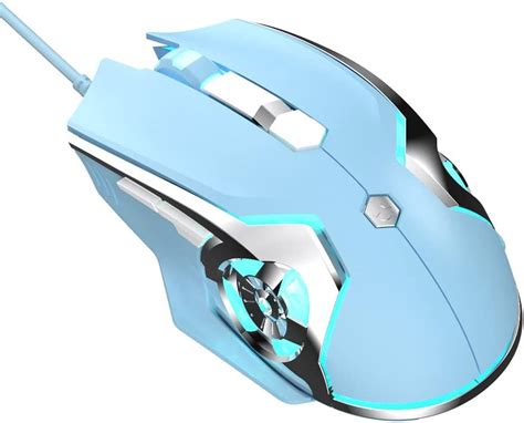 NACODEX AJ120 Blue Gaming Mouse Programmable 6 India | Ubuy