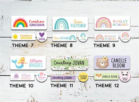 Name Labels for School Supplies | Custom Waterproof Stickers | Dishwasher Safe Labels for Kids ...