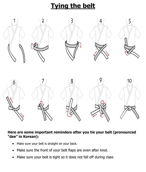 Learning how to tie your belt for Taekwondo Class. | Taekwondo forms ...