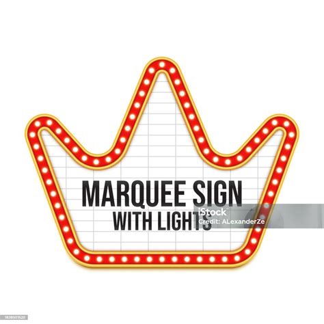 Marquee Sign With Lights Vintage Movie Theater Letter Board Signage Red ...