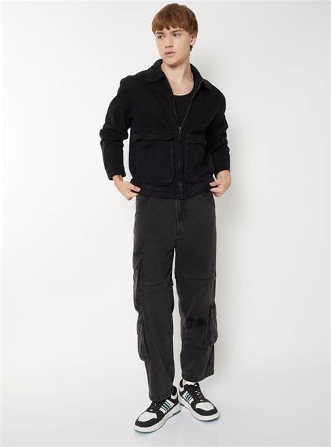 Buy Men Washed Denim Jacket Online at just Rs. 1699.0 - 1000015596452 ...