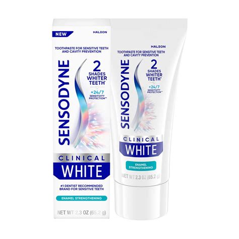 Buy Sensodyne Clinical White Toothpaste, Enamel Strengthening, 2.3 oz ...