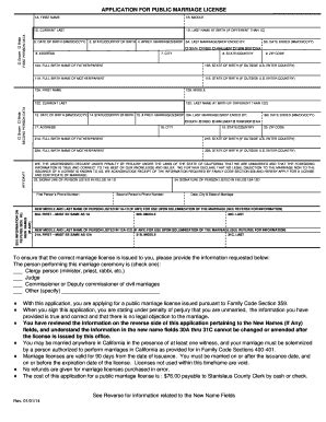 California Marriage License Application - Fill and Sign Printable ...