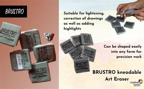 BRUSTRO kneadable Art Eraser Pack of 18 : Amazon.in: Home & Kitchen
