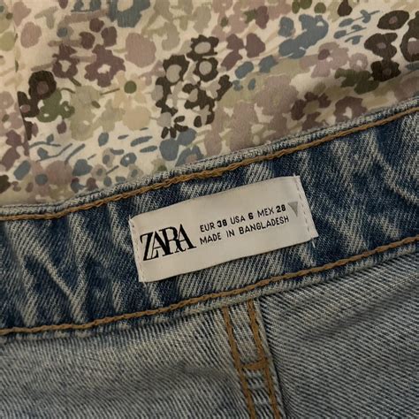 ZARA wide leg blue jean size 6 - Depop