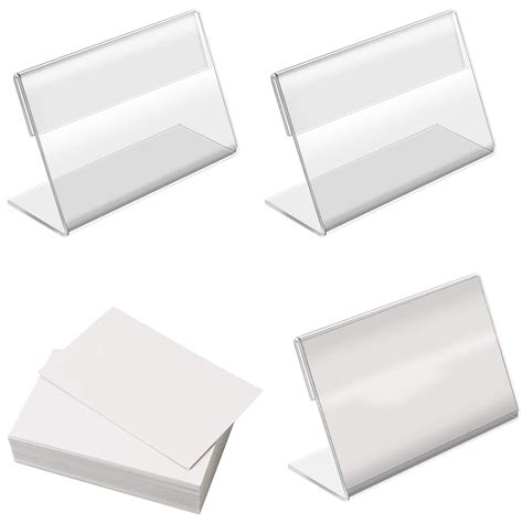 Sign Display Holder 20pcs Mini Sign Holder Clear Acrylic Sign ...