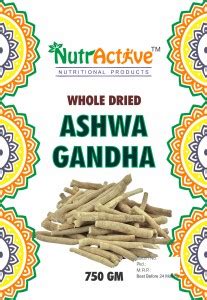 NutrActive Ashwagandha Roots - Organic Handpicked Herb - Edible Grade ...