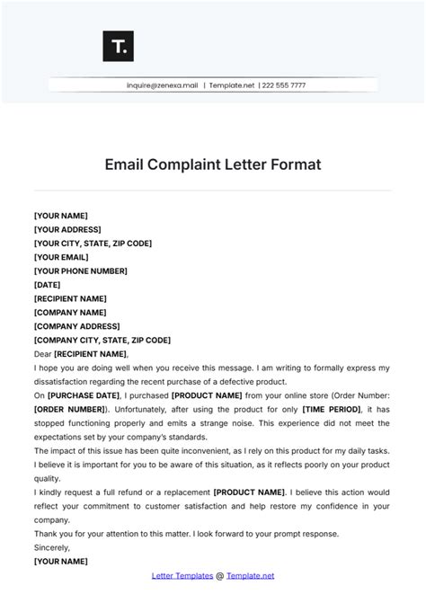 Page 5 | Free Complaint Letter Templates to Edit Online