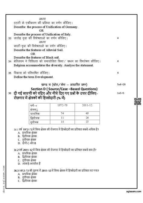 Image result for Social Science Pre Term 2 Sample Paper Class 10