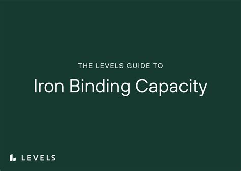 Guide to Iron Binding Capacity | Levels | Levels