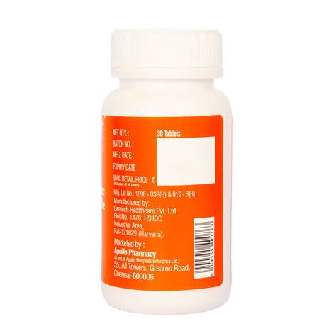 Apollo Life Vitamin C & Zinc Sulphate Chewable Orange Flavour Tablets ...