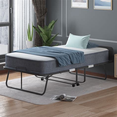 Balus Folding Bed with Mattress ,Portable Foldable Roll Away Adult Bed ...