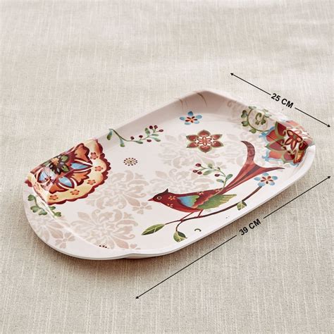 Buy Nesto Vogue Melamine Printed Serving Tray - 39x25cm from Home ...