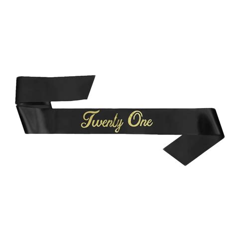 Black Twenty One Sash - Discount Party Supplies