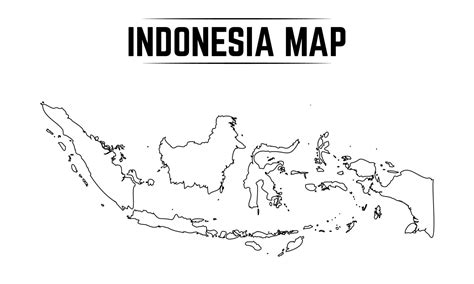 Outline Simple Map of Indonesia 3087754 Vector Art at Vecteezy