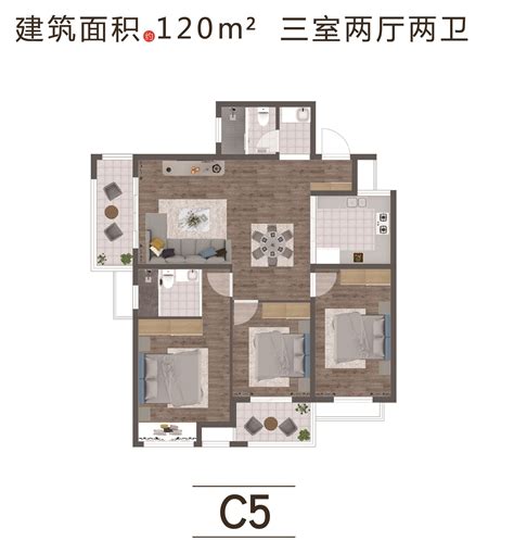 伟星天境112平三室两厅一卫逸境户型_芜湖伟星天境_芜湖365淘房