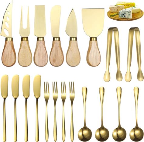 Amazon.com: 20 Pcs Charcuterie Board Accessories, 6 Pieces Cheese Cutter Set with Spoons, Forks ...