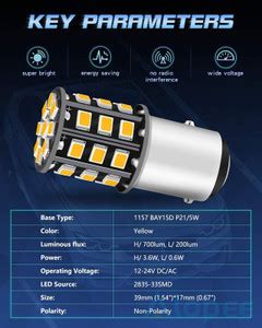 LOVMOTO Universal Motorcycle Bright LED Light Indicator Brake Lamps ...