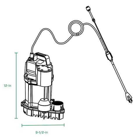 Zoeller 3/4-HP 115-Volt 80-GPM Cast Iron Submersible Sump Pump 1099 ...
