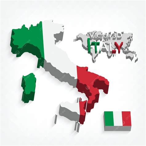 Italy Map Flag