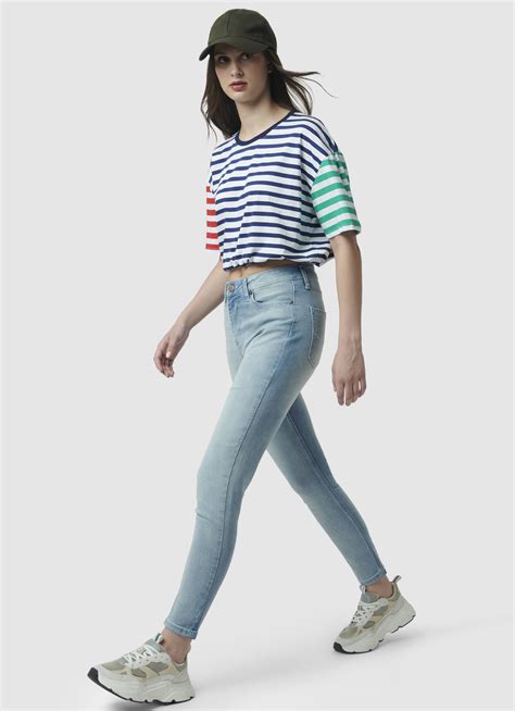 Dion Skinny Fit High Waist Ankle Length Jeans | Pepe Jeans India