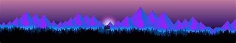 Download Purple Animated Forest Three Screen Wallpaper | Wallpapers.com