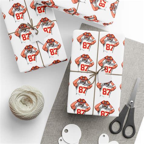 Travis Kelce Heart Hands White Wrapping Papers Kansas Chiefs - Etsy