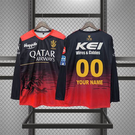 RCB 2023 Fan Edition Jersey (Full Sleeve Custom) – Indian Jerseys
