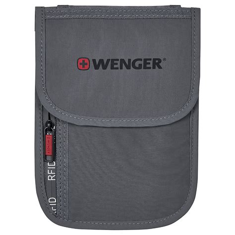Travel Document RFID Neck Pouch in Grey, blend of style & function ...