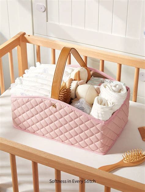 Cozy Pixies Baby Nursery Storage Basket & Diaper Caddy, Portable Love ...