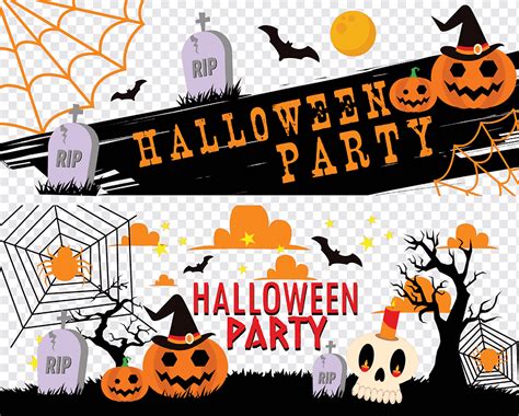 Halloween party banners halloween symbol, png | PNGWing