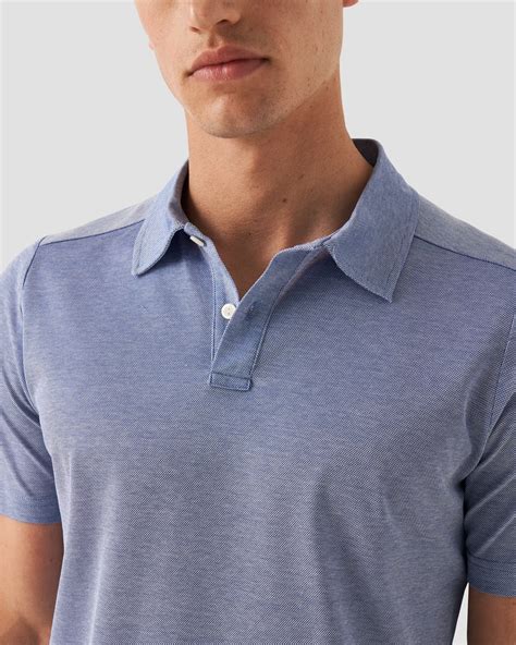 Dark blue Oxford Piqué Polo Shirt - Eton