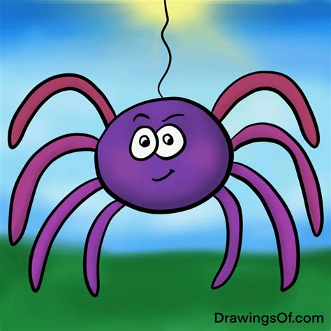 Spider Drawing: Easy, Cute Instructions - Drawings Of...