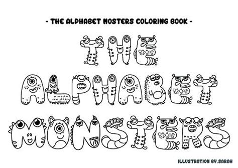 A printable coloring book with Alphabet monsters.: They are little ...